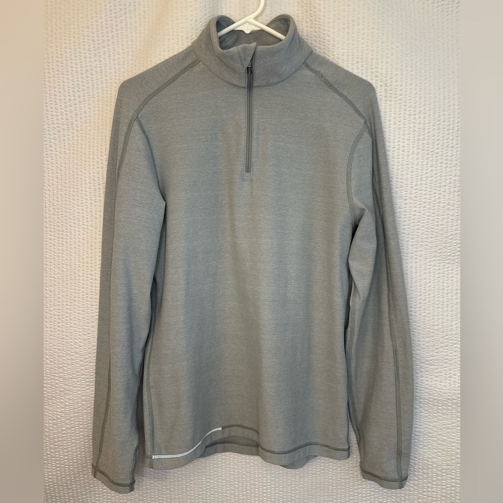 LULULEMON Surge Warm Gray Half Zip Running Long Sleeve Shirt Men’s Medium